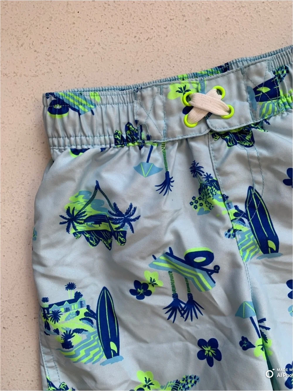 Cat & Jack Toddler Boys Blue Tropical Print Swim Trunks Swimsuit Size 3T NWOT